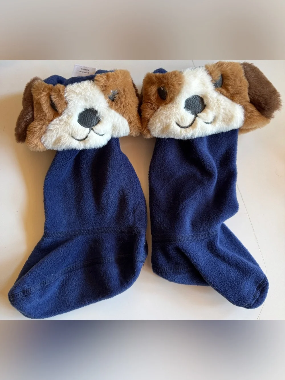 Mini Boden Boot Socks / Welly Socks XS shoe size 9-11 plush puppy dog